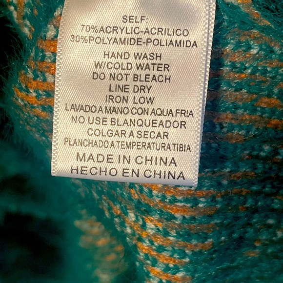 😍Arula Turquoise Chevron Sweater😍 - Picture 4 of 16